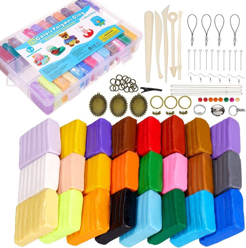 Kit Inicio Arcilla Para Moldear Polimérica Suave 26 Colores