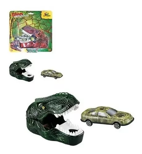 Pista de Carrinho Infantil Dinossauro 172 Peças Carro a Pilha