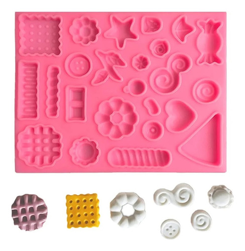 Molde Silicona Dulces Donuts Waffle Formas Fondant