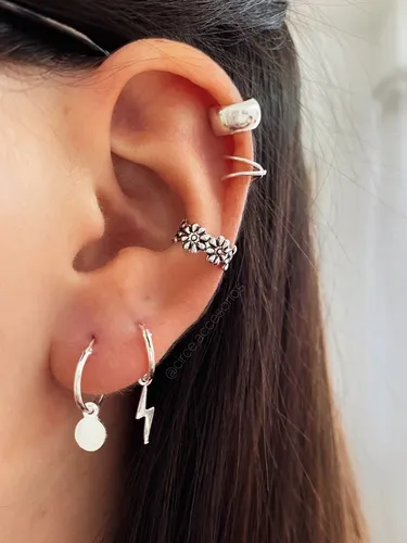 Aros argollas con dijes hotsell