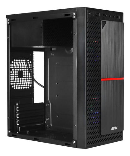 Gabinete Vinik Plate Mid Tower Ggpacbk Lateral Acrílico