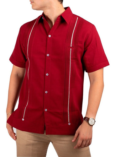 Guayabera Yucateca De Lino Para Hombre Mod Celestun Mc