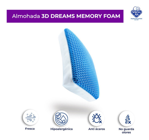Almohada De Memory Foam Spring Air, 3 Dreams Estandar Sp