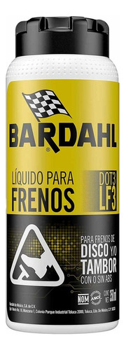 Liquido Para Frenos Disco Y Tambor Dot-3 350 Ml Bardahl