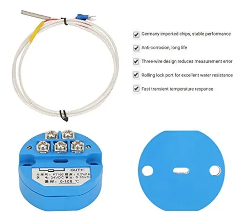 Transmisor De Temperatura, Pt100 Sensor De Temperatura Dc24v