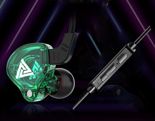 Imagen 4 de 6 de Qkz Ak6 Con Micro + Estuche Audifonos Auriculares Verde
