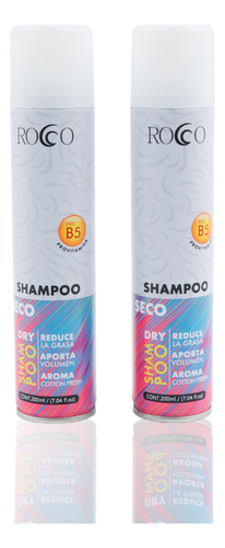 Shampoo En Seco Rocco® 200ml Reduce La Grasa