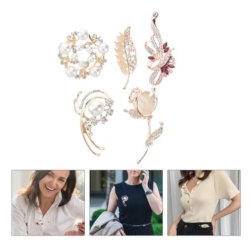 K 5 Broches De Metal For Mujer, Ropa Exquisita