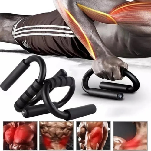 Imagen 4 de 4 de Push Up Barras Flexiones Ejercicios Triceps Antideslizante