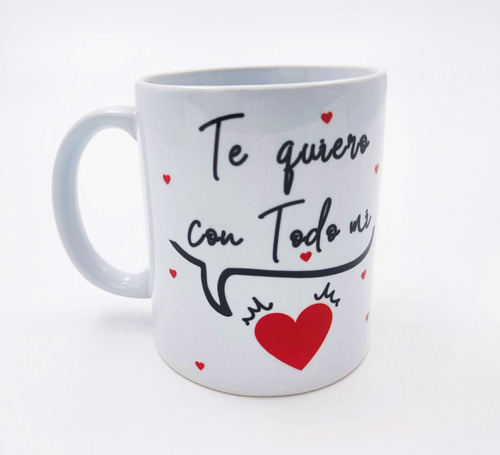 Mug Taza Pocillo Porcelana Amor Corazón Novios Amistad