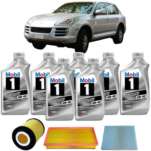 Kit Troca Óleo Mobil 0w40 Para Porsche Cayenne 3.6 2007-2010