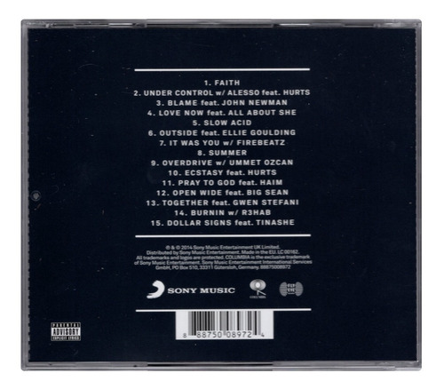 Calvin Harris Motion Disco Cd Con 15 Canciones