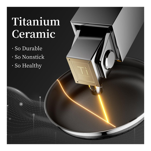 Sartén Titanio Cerámico Antiadherente 20 Cm