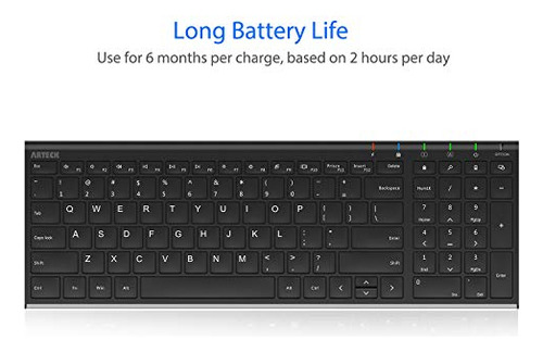 Wireless Keyboard Arteck Ultra Slim Stainless Steel