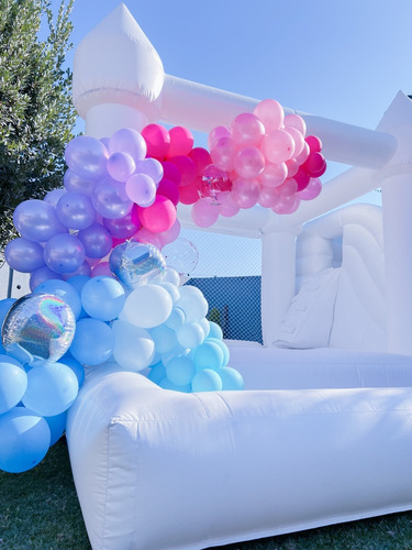 Alquiler Inflable Castillo Blanco Infantil, Pelotero Gigante