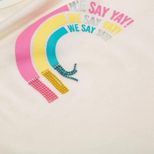 Polera Niña Blanco Letra Pillín