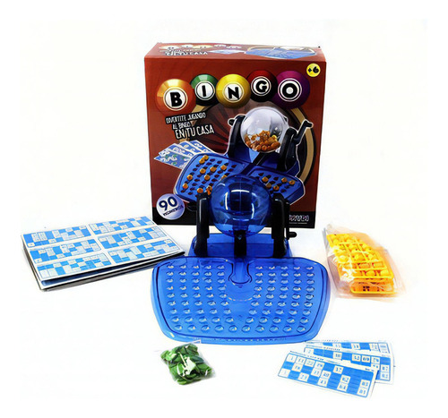 Juego De Bingo Con Bolillero En Caja 48 Cartones Grande Edu