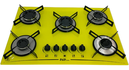 Fogão cooktop gás D&D Metal CE05 amarelo 127V/220V