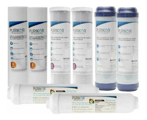 Kit Mantenimiento 12 Meses Para Filtros Osmosis 5 Pasos