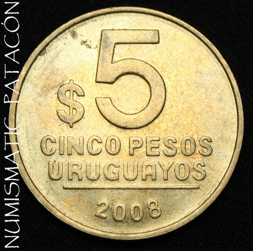 Moneda Uruguay 5 Pesos 2008 - Sin Circular