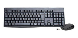 Kit Teclado E Mouse Sem Fio Kmex Kas229 + Maa733 Preto