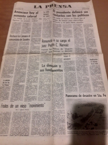 Diario La Prensa 22 12 1982 Malvinas Sasetru I Inundaciones 