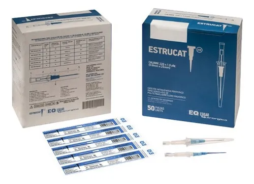 comprar Catéter Calibre 22 G Azul Venoclisis 50 Piezas