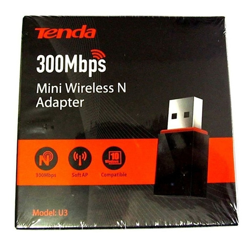 Imagen 5 de 8 de Antena Wifi Usb Tenda U3 300mbps Mini Wireless N Nano
