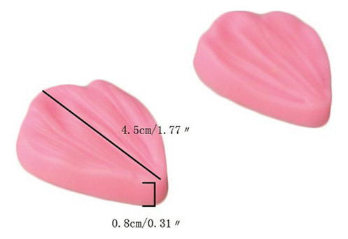 Moldes De Fondant De Silicona De Veteado De Flor De Goma Par