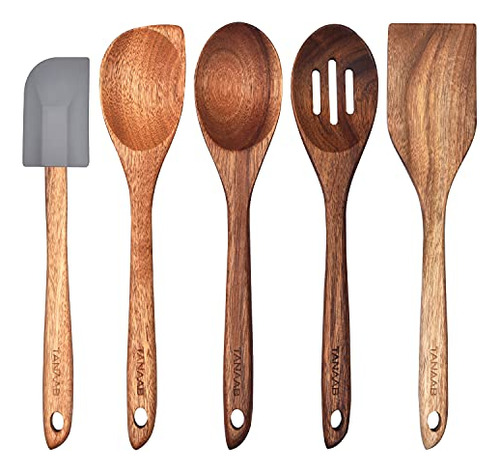 Juego De Cucharas De Madera Y Utensilios De Cocina Para Coci