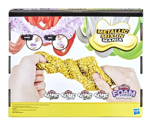 Imagen 4 de 9 de Slime Y Foam Metallic Mix-in Mania Play-doh 19 Latas