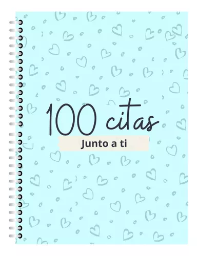 Cuaderno de 100 citas juntos azul
