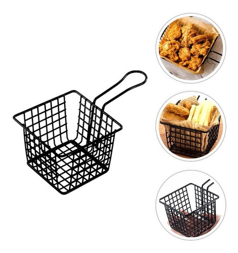 Imagen 6 de 6 de Mini Cesta Para Servir Papas Fritas Nuggets Cocina