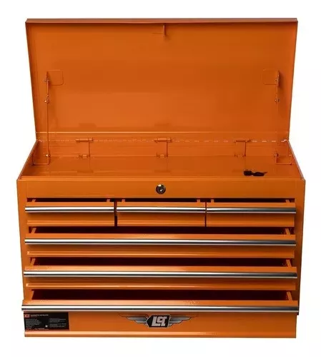 Gabinete Organizador Herramientas Metál 4 Bandejas Lusqtoff Color Naranja