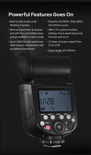 Flash Profesional Godox V850ii-gn60 + Bracket Soporte Tipo B