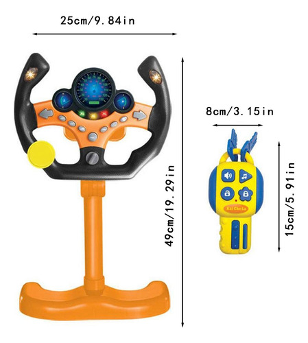 Brinquedos De Direção De Simulação De Volante Laranja