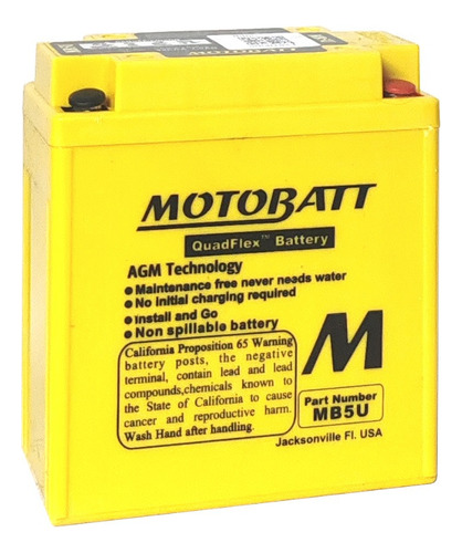 Bateria De Moto Motobatt Mb5u