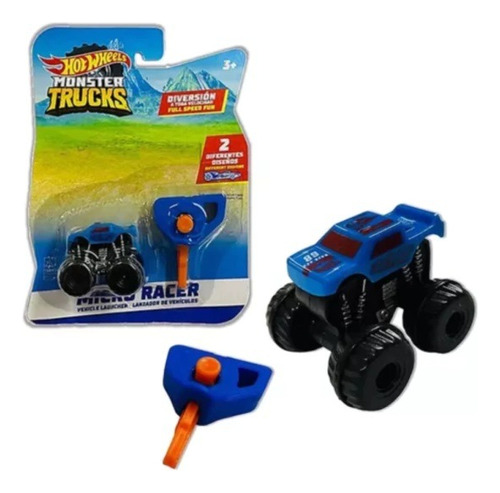 Hot Wheels Auto Mini Camion Monstruo Con Llave Lanzador