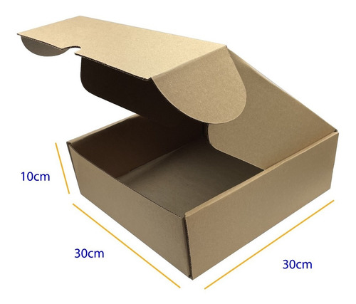 50 Mailbox 30x30x10 Cm Caja Para Envios Carton Kraft Kraft