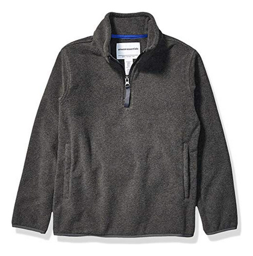  Essentials Boys Polar Fleece Quarter-zip Pullover Jackets