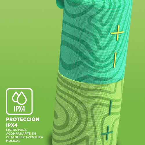 Parlante Portátil 2 en 1 Stromberg Mega Twin Ipx4 Bluetooth Color Verde lima