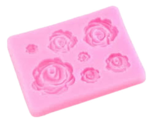 Molde De Silicon Para Pastel De Rosas Para Fondant Molde Rosas Color Rosa