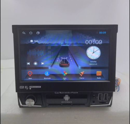 Radio Android Un 1 Din 7 Pulgadas Retráctil Renault Peugeot