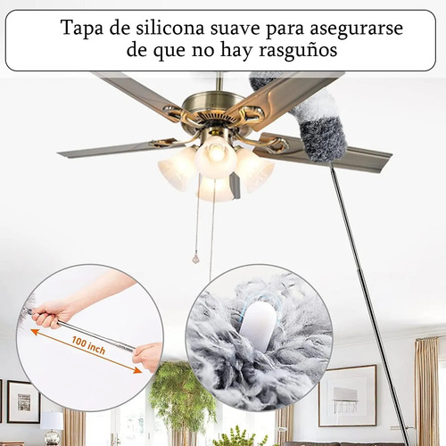Plumero De Microfibra Retráctil Para Limpieza De Techo, 7 U