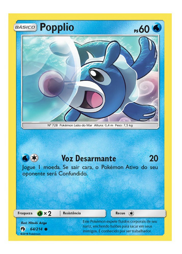 Kit de cartas Pokémon Popplio Lost Thunder de Primarina Brionne