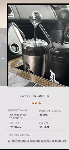 Vaso Térmico De 500 Ml Con Caja De Cambios/fast Furious E