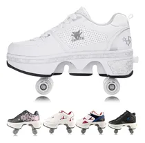 Comprar Women's Retractable Roller Skates Outdoor Girls Kick Roller 