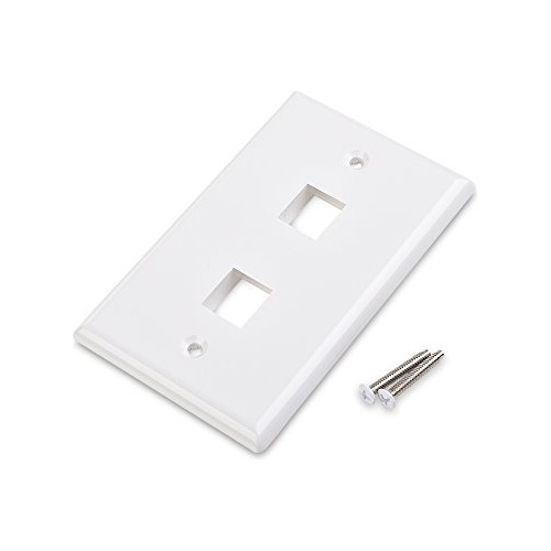 10-pack Low Profile 2-port Keystone Jack Wall Plate In ...