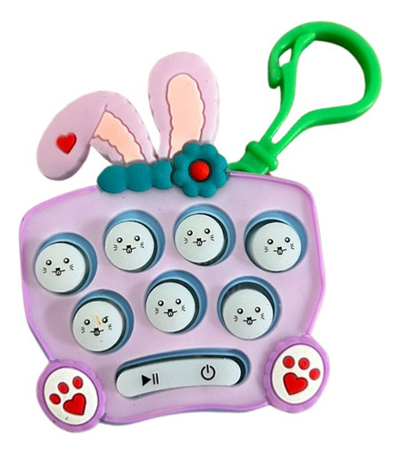Pop It Electronico Juego De Memoria Llavero Fidget Toys Color Conejo Lila