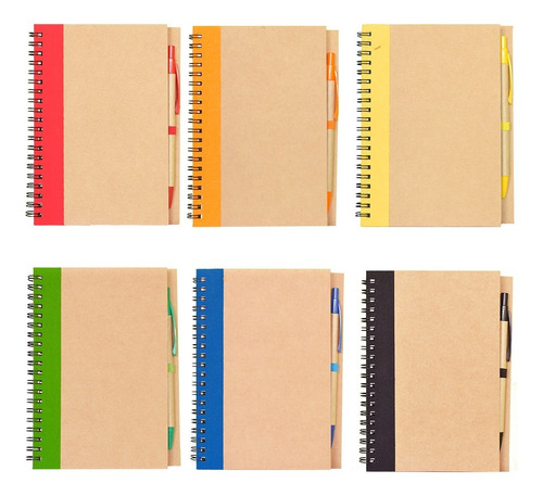 Libreta Cuaderno 1/2 Carta Pasta Dura Impresion 10 Piezas